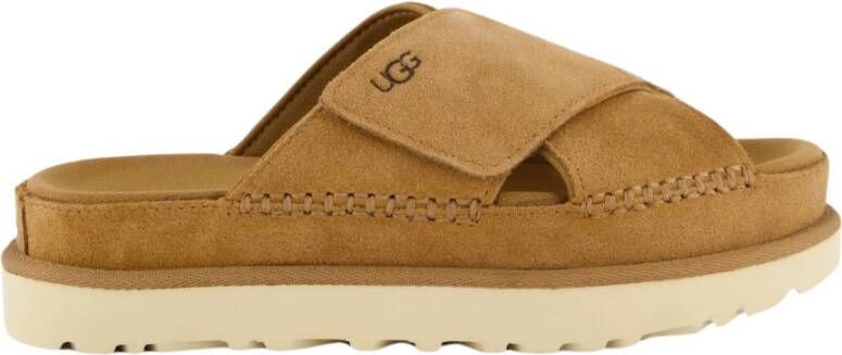 Ugg Goldenstar CrossSlide Chestnut Pantoffels Beige Dames