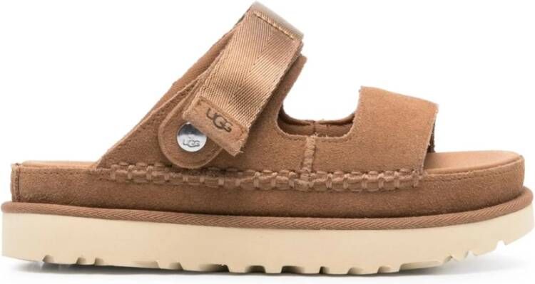 UGG Slippers Dames W Goldenstar Glide Maat: 43 Materiaal: Suède Kleur: Bruin