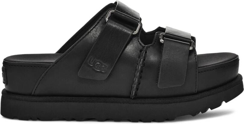 Ugg Slippers met plateauzool en klittenbandsluiting model 'GOLDENSTAR'