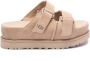 Ugg Nude Suède Dubbele Gesp Sandalen Beige Dames - Thumbnail 2