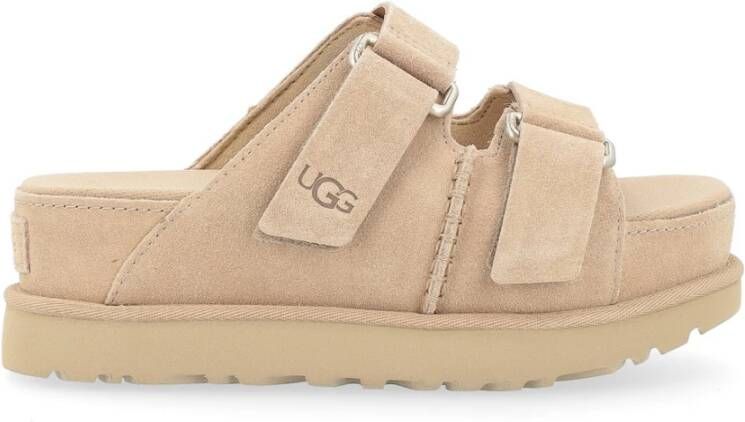 UGG Slippers Dames W Goldenstar Hi Slide Maat: 43 Materiaal: Suède Kleur: Beige