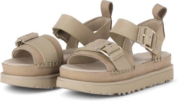 UGG Dames W Goldenstar Villa Maat: 38 Materiaal: Leer Kleur: Beige