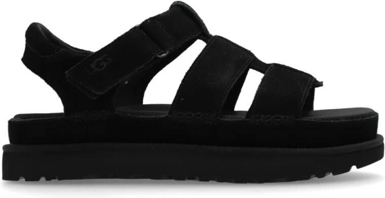 Ugg Gouden bandjes platform sandalen Black Dames