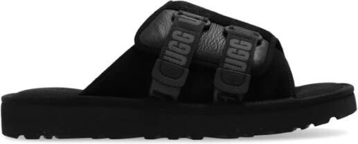 Ugg Zwarte rubberen sandalen met band Black Heren