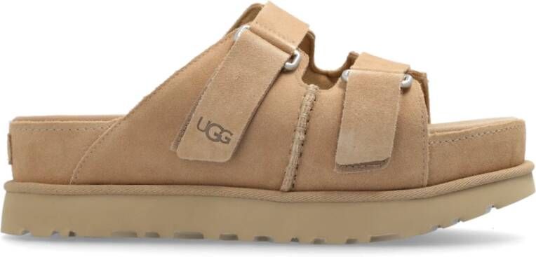 Ugg Goldenstar Hi Sandalen Leer Bruin Zand Brown Dames