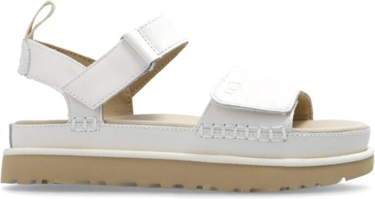 Ugg Goudenster leren platform sandalen Beige Dames