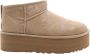 UGG CLASSIC ULTRA MINI PLATFORM W Volwassenen Gevoerde laarzenSnowbootsDames laarzen Wit beige - Thumbnail 18