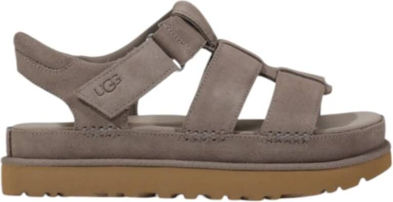 UGG Dames W Goldenstar Strap Maat: 39 Materiaal: Suède Kleur: Taupe