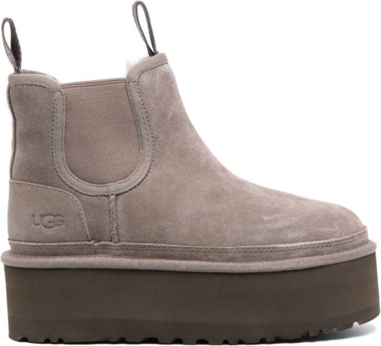 Ugg Neumel Chelsea-laars met plateauzool voor Dames in Smoke Plume