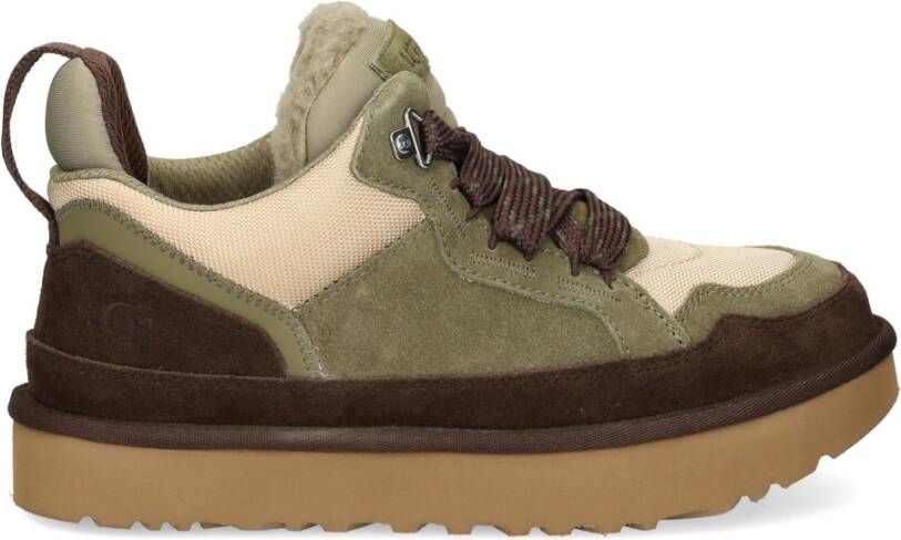 UGG Groene Sneakers met Nylon en Suède
