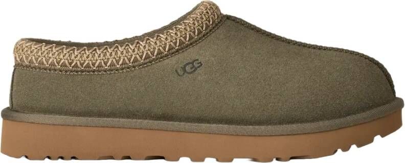 UGG Groene Tasman Schoenen Vrouwen Pluche Suède