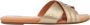 UGG Slippers Dames W Kenleigh Slide Maat: 36 Materiaal: Leer Kleur: Goud - Thumbnail 1