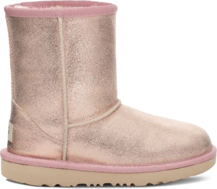 Ugg Kids' Classic Ii Metallic Glitter in Rose Gold