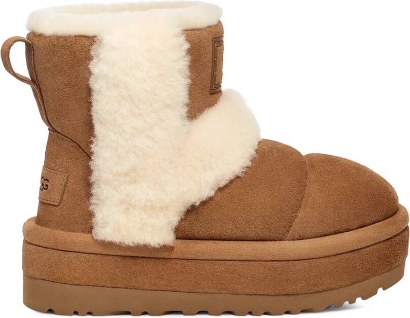 UGG Vachtlaarzen Dames W Clasic Chillapeak Maat: 38 Materiaal: Suède Kleur: Cognac