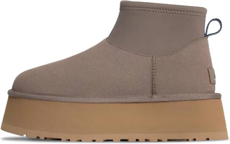Ugg Boots W Classic Mini Dipper Boots Leather Brown in bruin
