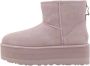 Ugg Velours Plateau laarzen met Elegante Details Pink Dames - Thumbnail 1