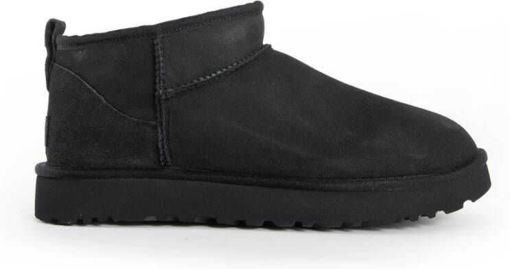 UGG Klassieke Zwarte Suède Shearling Laarzen