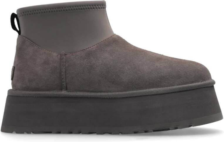 Ugg Boots & laarzen Grey suede Classic Mini Dipper ankle boots in grijs