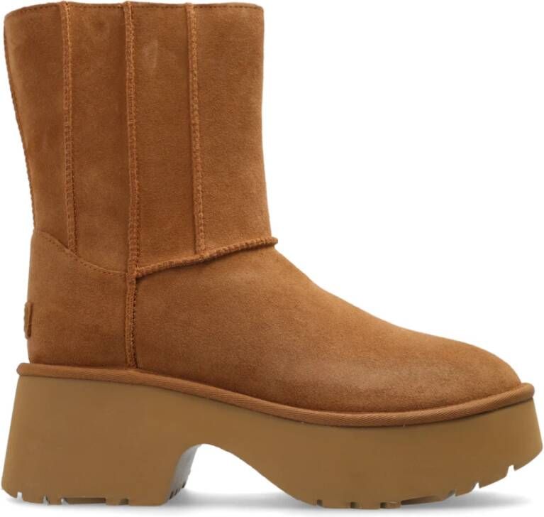 UGG Vachtlaarzen Dames Classic Twin Seam New Heights Maat: 39 Materiaal: Suède Kleur: Cognac - Foto 4