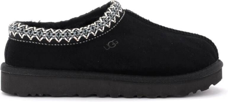 UGG Pantoffels Dames Sloffen Instappers Suède Harde zool Dichte hiel 5955 Zwart - Foto 7