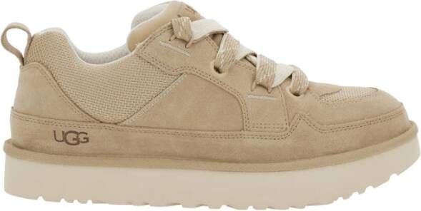 UGG Lowmel Beige Sneakers met Mesh Inzetstukken