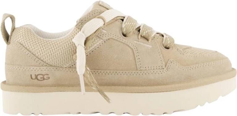 Ugg Casual Comfort Sneaker met Velours en Canvas Mesh Beige Dames