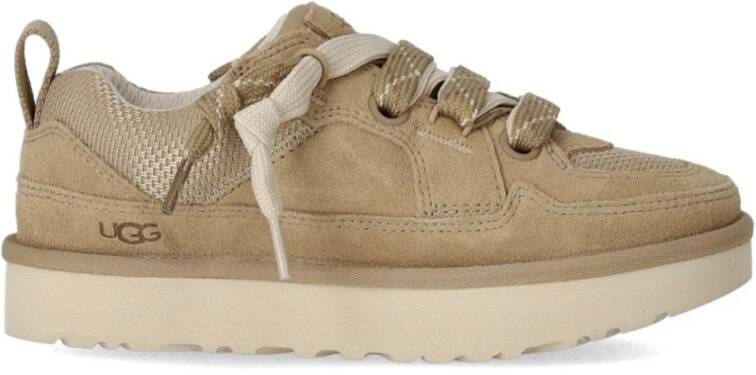 Ugg Casual Comfort Sneaker met Velours en Canvas Mesh Beige Dames
