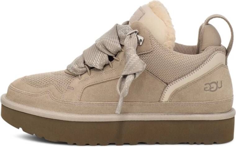 UGG Lage Sneakers Dames W Lowmel Maat: 42 Materiaal: Suède Kleur: Beige