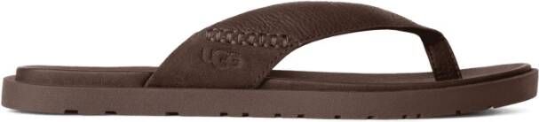 UGG Teenslippers Heren M Seaside Ii Flip Maat: 45 Materiaal: Leer Kleur: Bruin