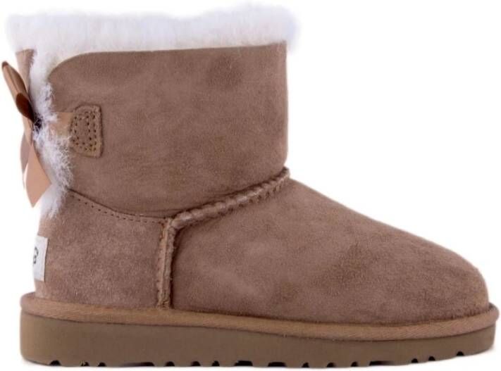 Ugg Dameslaarzen van omgekeerd schapenleer en suède voor herfst winter Beige Dames