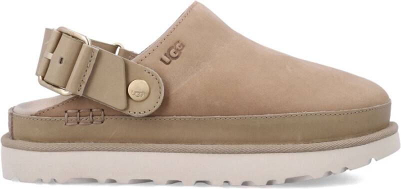 UGG Slippers Dames W Goldenstar Villa Clog Maat: 42 Materiaal: Nubuck Kleur: Camel