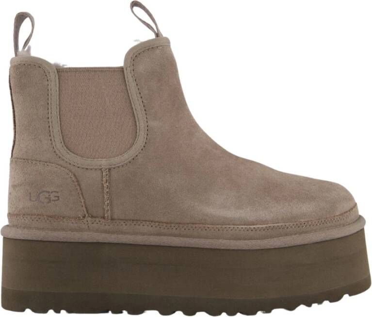 Ugg Neumel Chelsea-laars met plateauzool voor Dames in Smoke Plume