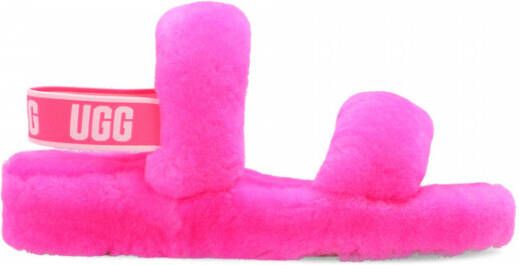 Ugg Oh Yeah Slide Sandalen voor Dames in Taffy Pink | Shearling