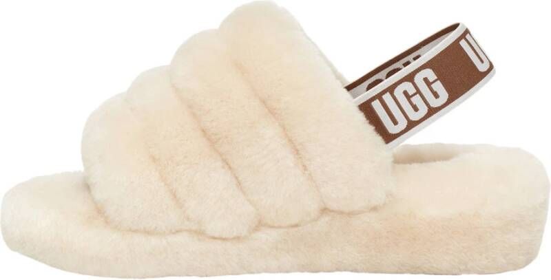 Ugg Fluff Yeah Logo sloffen beige 1095119 fluff yeah nat Beige Dames - Foto 12