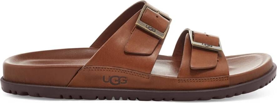 Ugg Wainscott Buckle Sandales voor Heren in Cognac Leather