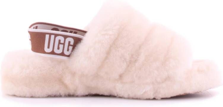 Ugg Fluff Yeah Logo sloffen beige 1095119 fluff yeah nat Beige Dames - Foto 9