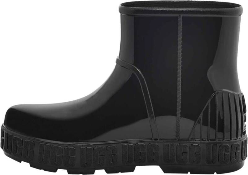 Ugg Drizlita Zwarte Regenlaarzen Logo Rubber Black Dames