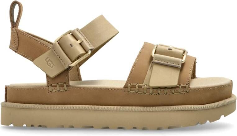 UGG Dames W Goldenstar Villa Maat: 42 Materiaal: Leer Kleur: Beige