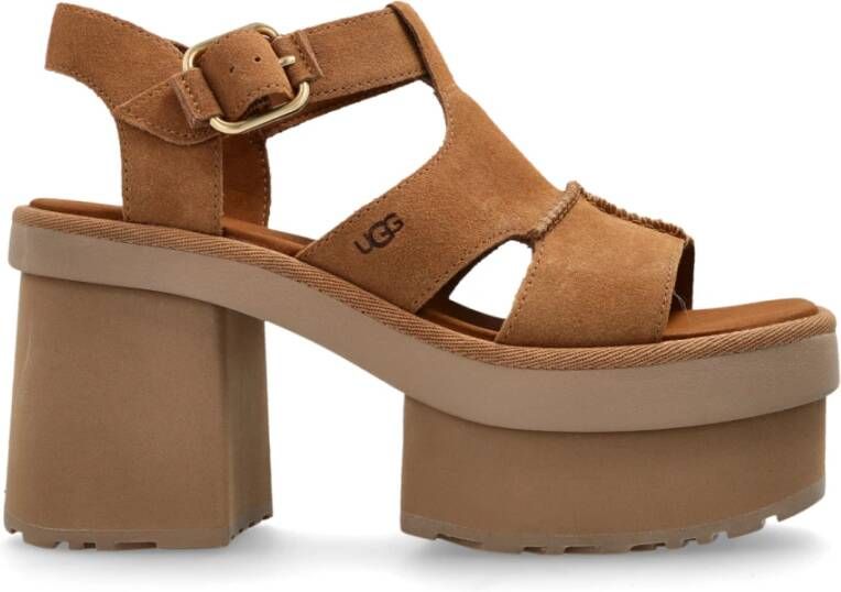 UGG Sandalettes met hak W Nieuwe Hoogtes Plateau T-Strep