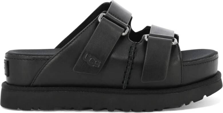 Ugg Zwarte platte schoenen Goldenstar Hi Slide Black Dames