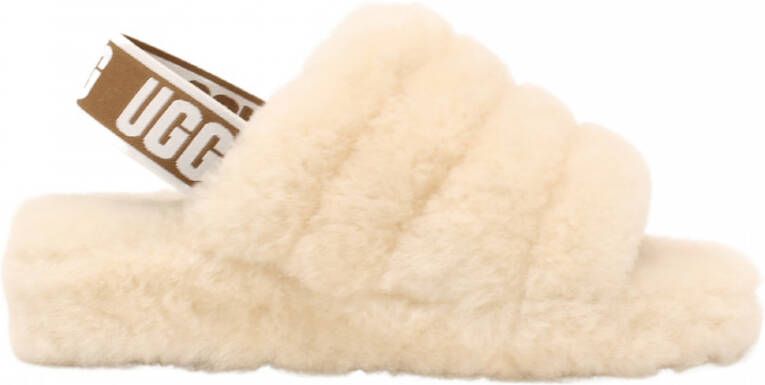 Ugg Fluff Yeah Logo sloffen beige 1095119 fluff yeah nat Beige Dames - Foto 11