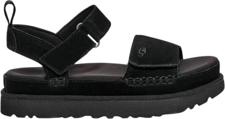 Ugg Gouden bandjes platform sandalen Black Dames