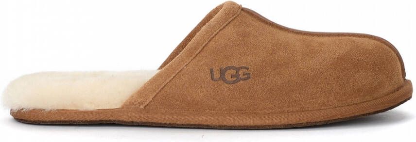 UGG Pantoffels Heren Sloffen Instappers Wol Harde zool Open hiel 1101111 Cognac - Foto 11