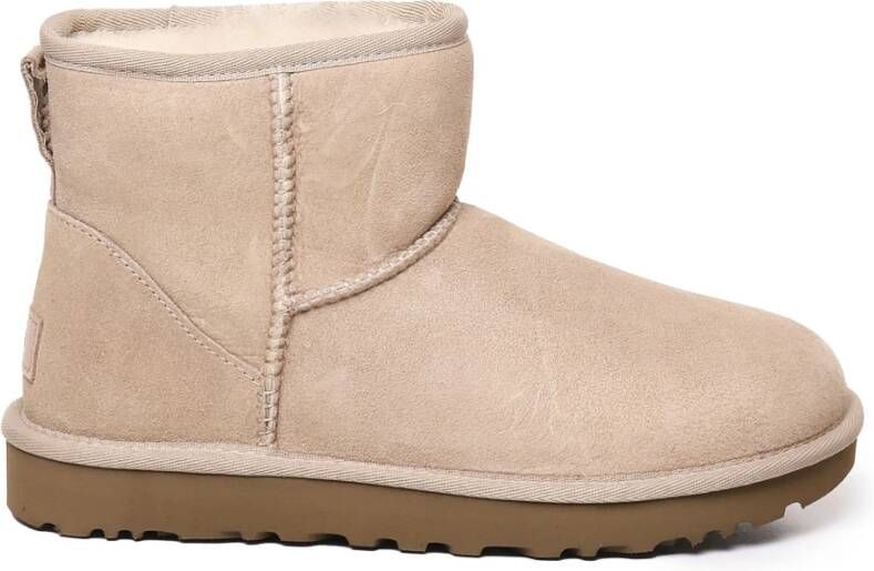 Ugg Schapenvacht Suède Laarzen Zandkleur Beige Dames