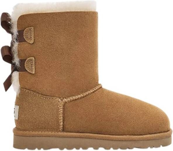 Ugg Short Bailey Bow II laarzen voor Grote Kinderen in Brown Shearling