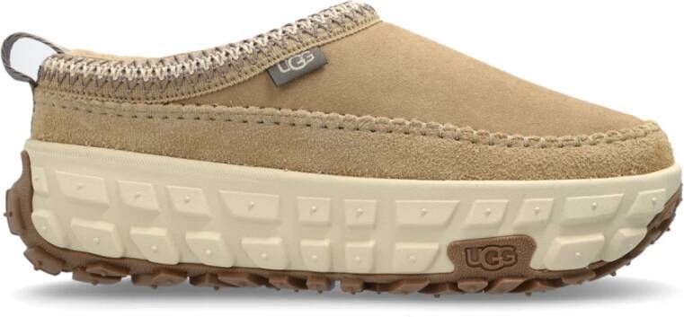 UGG Beige Muiltjes met Decoratieve Stiksels