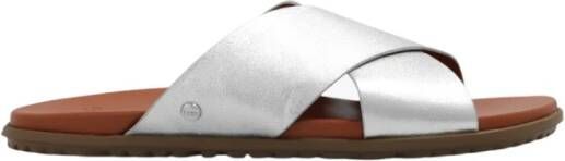 UGG Slippers Dames W Solivan Crossband Maat: 36 Materiaal: Leer Kleur: Zilver
