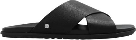 UGG Slippers Dames W Solivan Crossband Maat: 36 Materiaal: Leer Kleur: Zwart