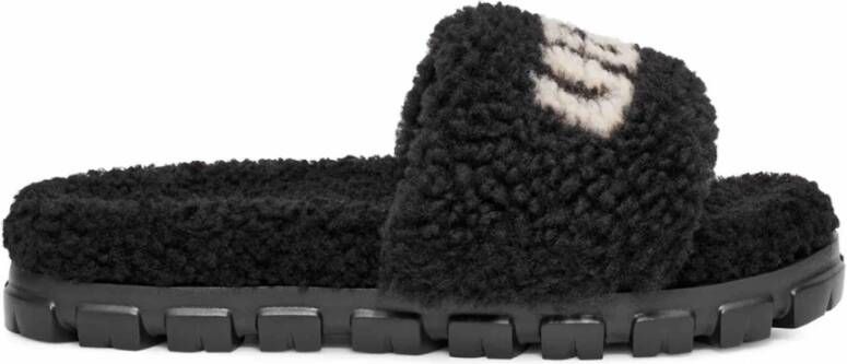 Ugg Cozetta krullende pantoffel met grafische opdruk voor Dames in Black