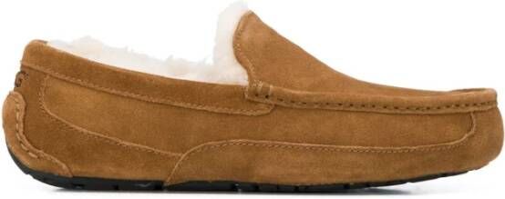 Ugg Shearling Gevoerde Loafers Kastanje Suède Brown Heren